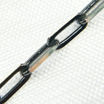 Load image into Gallery viewer, Z56SBDC. 925 Sterling Silver & Black Rhodium Diamond Paperclip Chain