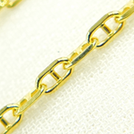 Load image into Gallery viewer, Solid Yellow Gold Flat Marina Link Chain by Foot