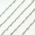 Load image into Gallery viewer, Green Kyanite Oxidized Wire Chain