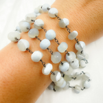 Load image into Gallery viewer, Bolder Opal Rondel Oxidized Wire Chain