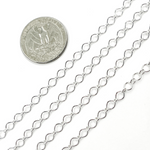 Load image into Gallery viewer, 925 Sterling Silver Big and Small Oval Link Chain