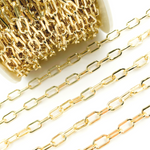Load image into Gallery viewer, Gold Plated 925 Sterling Silver Round Paper Clip Chain.