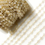 Load image into Gallery viewer, Natural Brown Zircon Gold Plated Wire Chain.