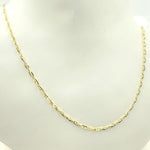 Load image into Gallery viewer, 14K Solid Gold Diamond Cut Marina Link Chain