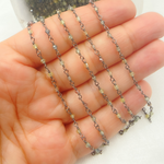 Load image into Gallery viewer, Multi Sapphire Oxidized Wire Chain.