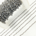 Load image into Gallery viewer, Coated Labradorite Oxidized Wire Chain.