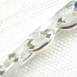 Load image into Gallery viewer, Z90SS. 925 Sterling Silver Rectangle Diamond Cut Heavy Cable