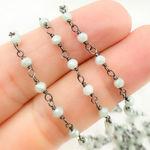 Load image into Gallery viewer, Coated Aventurine Oxidized Wire Chain.