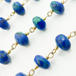 Load image into Gallery viewer, Azurite Malachite Gold Plated Wire Chain.