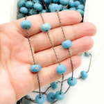 Load image into Gallery viewer, Turquoise Oxidized Connected Wire Chain