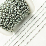 Load image into Gallery viewer, Coated Aventurine Oxidized Wire Chain.