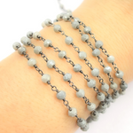 Load image into Gallery viewer, Coated Gray Quartz Wire Chain