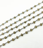 Load image into Gallery viewer, Smoky & Black Gem Stone Wire Wrapped Chain