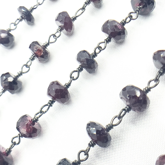 Garnet Oxidized Wire Chain