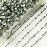 Load image into Gallery viewer, Moss Aquamarine Oxidized Wire Chain