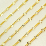 Load image into Gallery viewer, Gold Plated 925 Sterling Silver Curb and Marina Diamond Cut Link Chain.