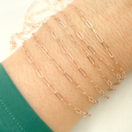 Load image into Gallery viewer, Rose Gold Filled Flat Paperclip Link Chain