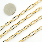 Load image into Gallery viewer, Gold Plated 925 Sterling Silver Flat Paper Clip Chain.