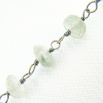 Load image into Gallery viewer, Green Rutile Oxidized Wire Chain.