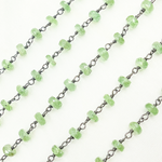 Load image into Gallery viewer, Green Kyanite Oxidized Wire Chain