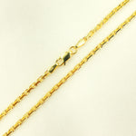 Load image into Gallery viewer, 14K Solid Yellow Gold Diamond Cut Box Link Chain