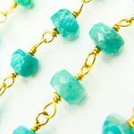 Load image into Gallery viewer, Amazonite Gold Plated Wire Chain