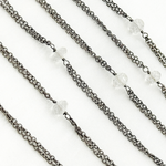 Load image into Gallery viewer, Crystal Double Oxidized Connected Wire Chain.