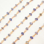 Load image into Gallery viewer, Iolite Rose Gold Plated Wire Chain