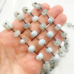 Load image into Gallery viewer, Bolder Opal Rondel Oxidized Wire Chain
