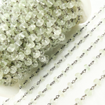 Load image into Gallery viewer, Green Amethyst Oxidized Wire Chain