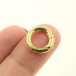 Load image into Gallery viewer, 13MM Gold-plated Sterling Silver Round Clasp