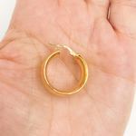 Load image into Gallery viewer, 14K Solid Gold Smooth Hoop Earrings.