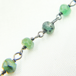 Load image into Gallery viewer, Emerald Oxidized Wire Chain.