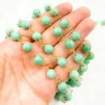 Load image into Gallery viewer, Amazonite Gold Plated Wire Chain