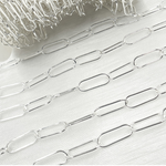 Load image into Gallery viewer, 925 Sterling Silver Paperclip Chain.