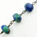 Load image into Gallery viewer, Azurite Malachite Oxidized Wire Chain