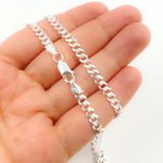Load image into Gallery viewer, Sterling Silver Curb Monaco Necklace