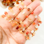 Load image into Gallery viewer, Fire Opal Gold Plated Wire Chain