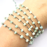 Load image into Gallery viewer, Amazonite Wire Wrap Chain