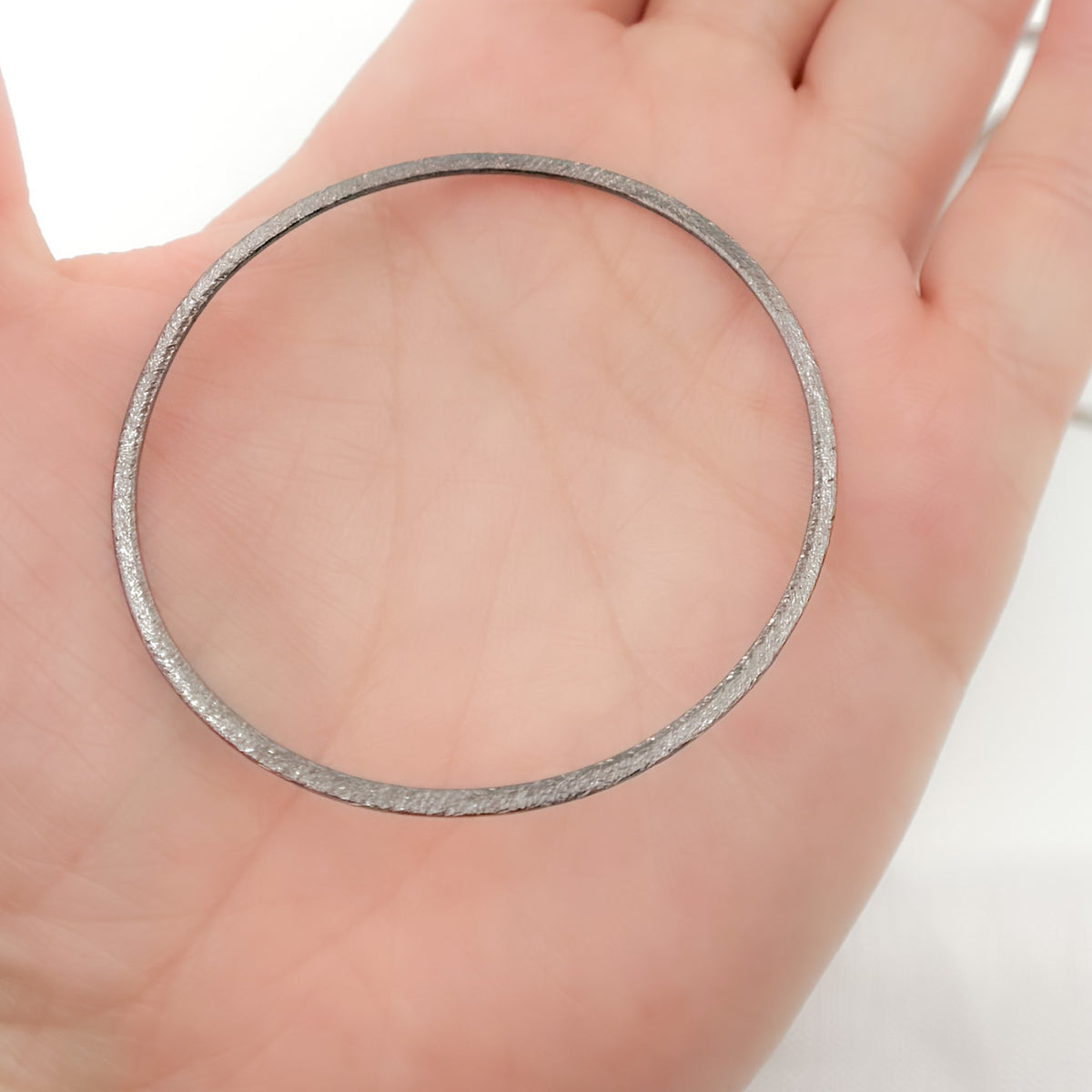 50MM Black Rhodium Sterling Silver Ring Connector