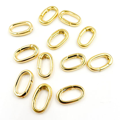 14MM Gold-plated Sterling Silver Oval Clasp