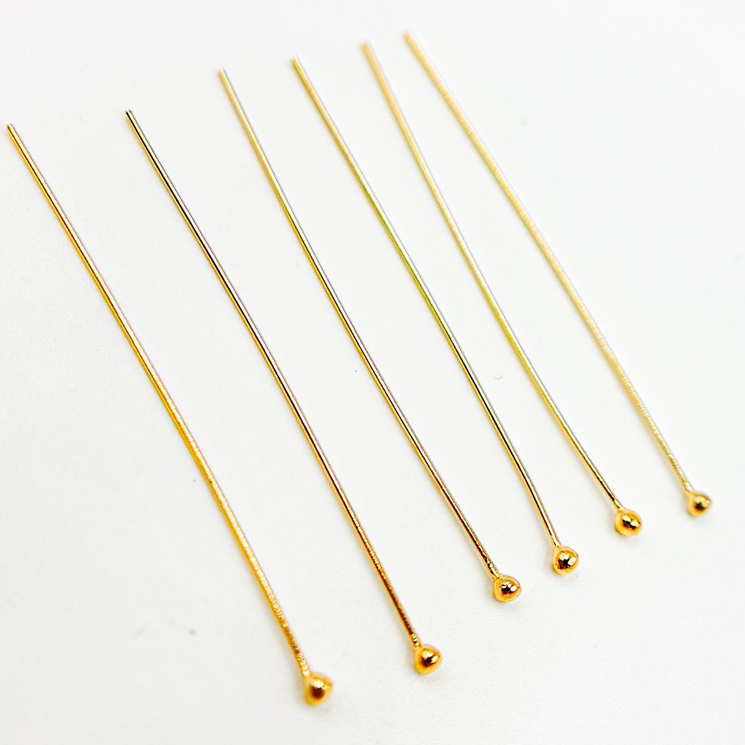 4005377B. 24 Gauge Gold-filled Ball 1.5 Inch Headpin