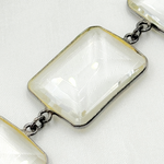 Load image into Gallery viewer, Crystal Large Rectangle Shape Bezel Oxidized Wire Chain. CR5
