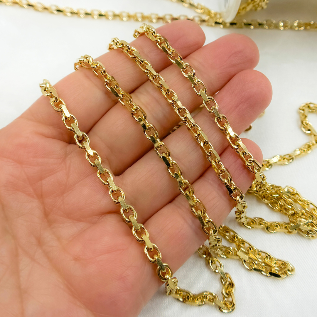 Y8GP. Gold Plated 925 Sterling Silver Box Link Chain