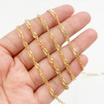 Load image into Gallery viewer, V318GF. 14K Gold Filled Twisted Singapore Unfinished Chain