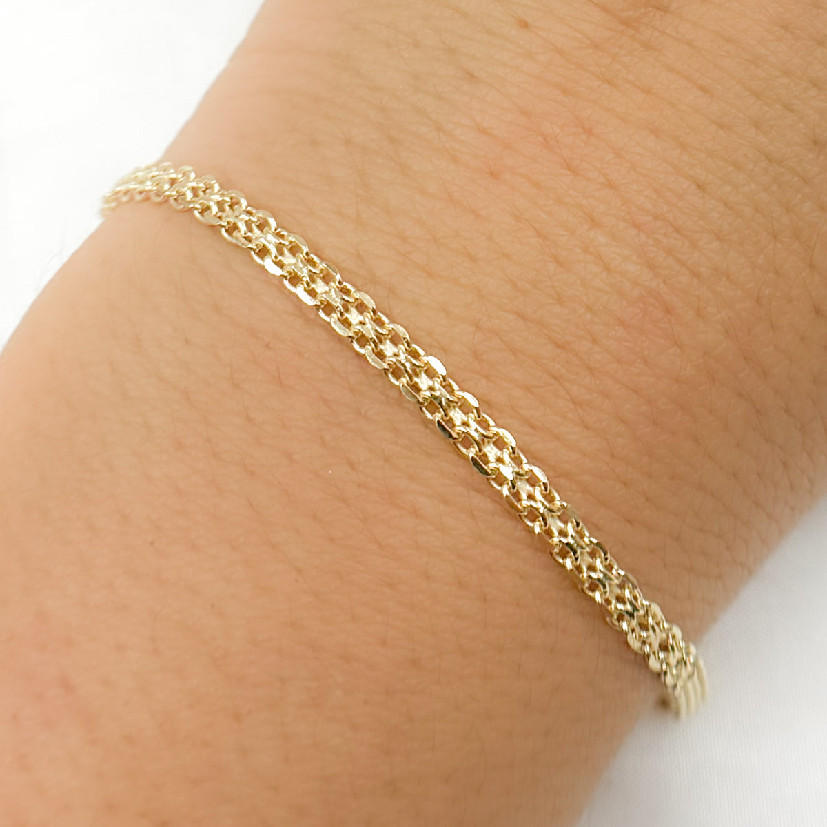 14K Solid Gold Bismark Bracelet