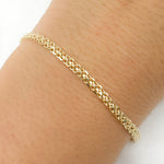 Load image into Gallery viewer, 050R13AC2A3L137 Bracelet. 14K Solid Gold Bismark Bracelet
