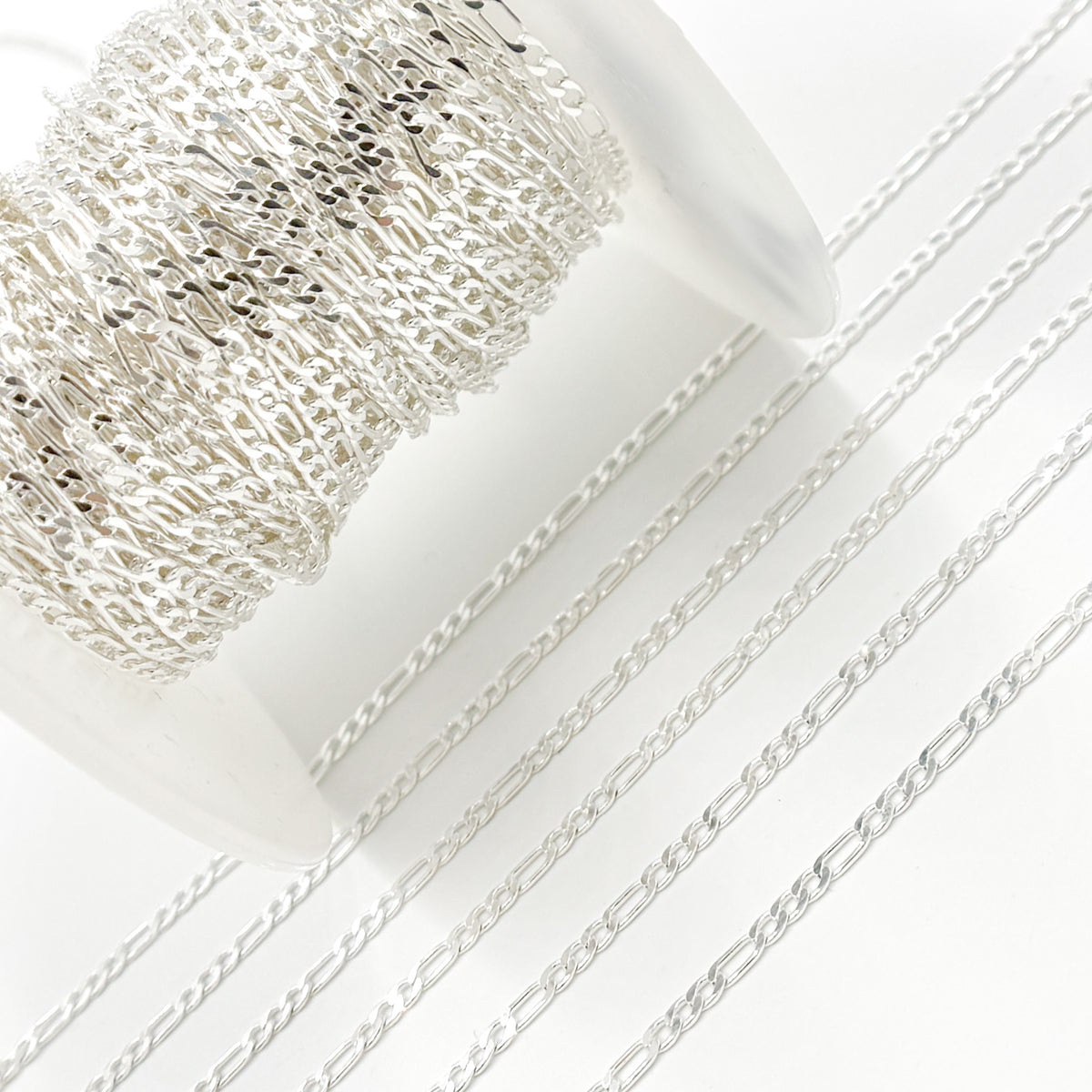 Sterling Silver Flat Figaro Chain