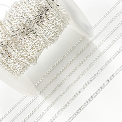 Sterling Silver Flat Figaro Chain