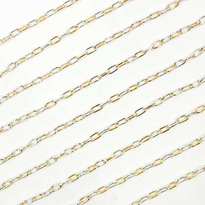 XM/3106XETT. 14k Gold Filled Smooth Paperclip Link Chain